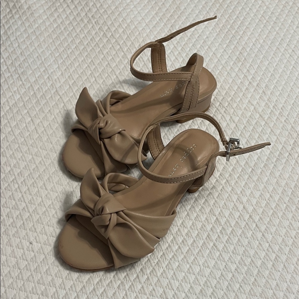 Copper Key Tan Little Girls Sandals